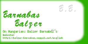 barnabas balzer business card